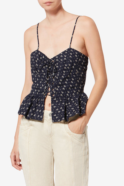 Top Dolma in Black/Ecru Marant Etoile - Anita Hass