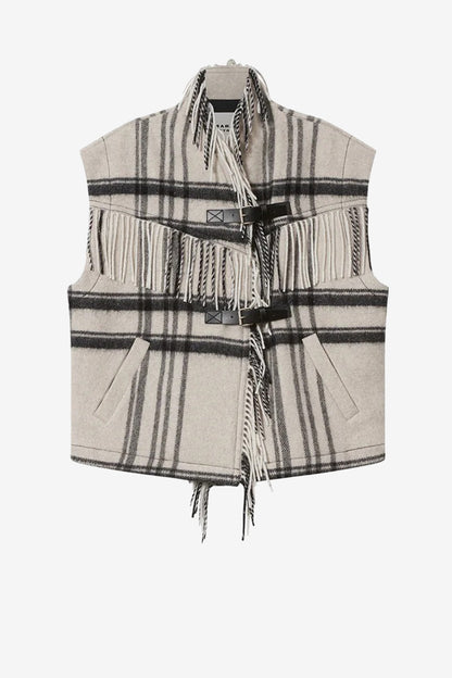 Weste Ginesa in Ecru/Schwarz Marant Etoile