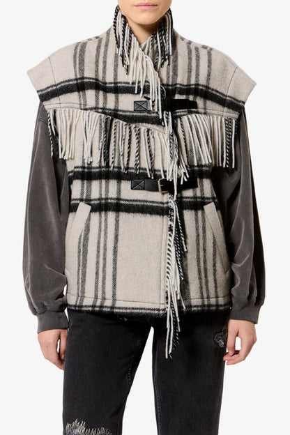 Weste Ginesa in Ecru/Schwarz Marant Etoile