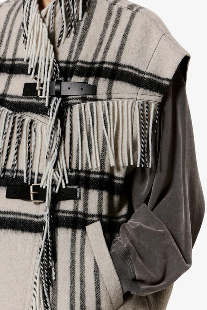 Weste Ginesa in Ecru/Schwarz Marant Etoile