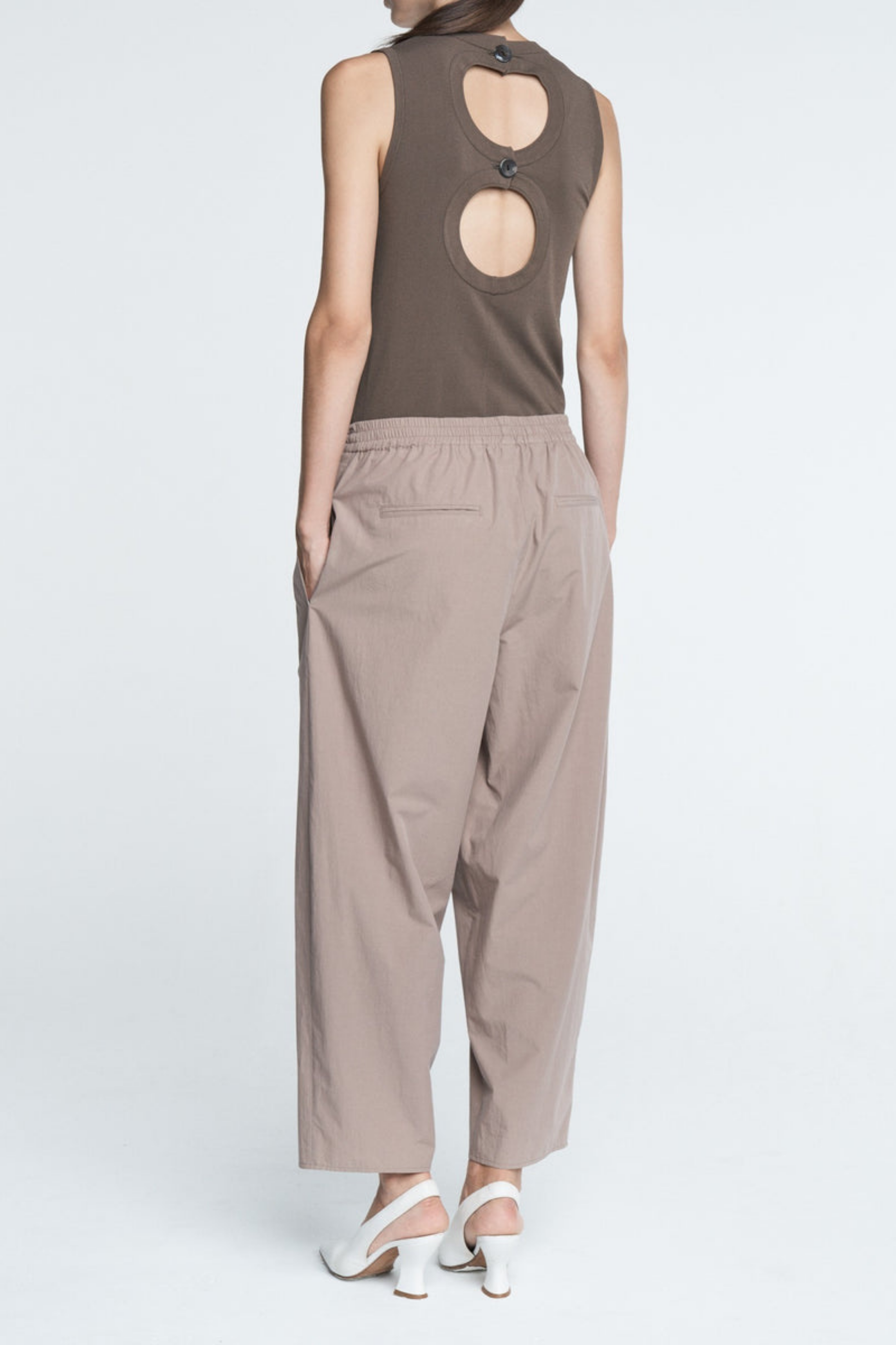 Balloon Drawstring Pants in Mouseback by Maria McManus - Anita Hass