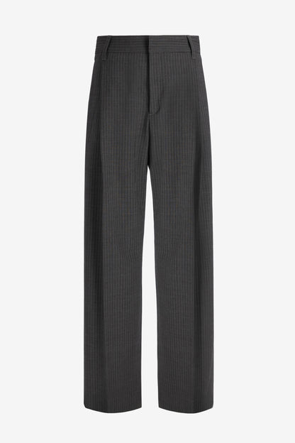 Hose Single Pleat in Charcoal Stripe Maria McManus