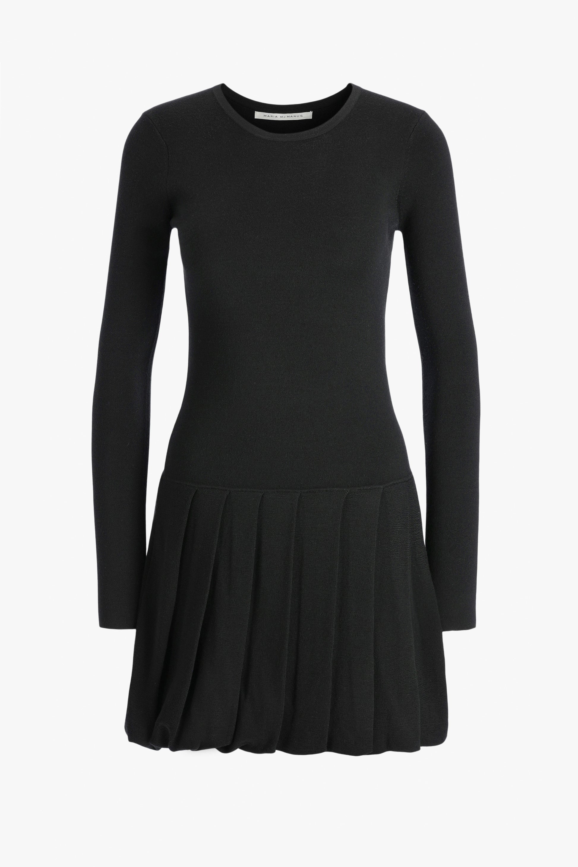 Black Ruched Balloon Dress by Maria McManus - Anita Hass