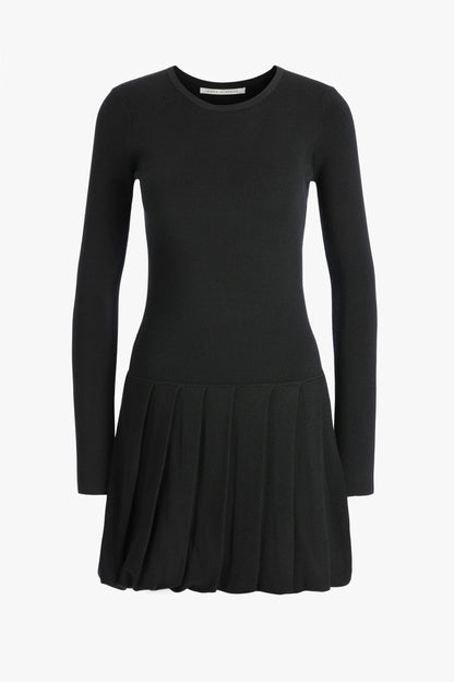 Black Ruched Balloon Dress by Maria McManus - Anita Hass