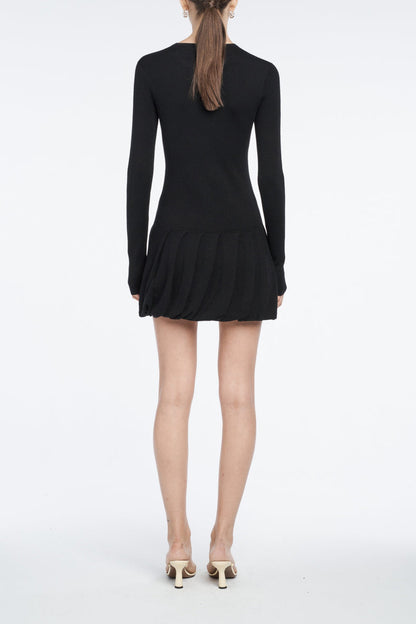 Black Ruched Balloon Dress by Maria McManus - Anita Hass