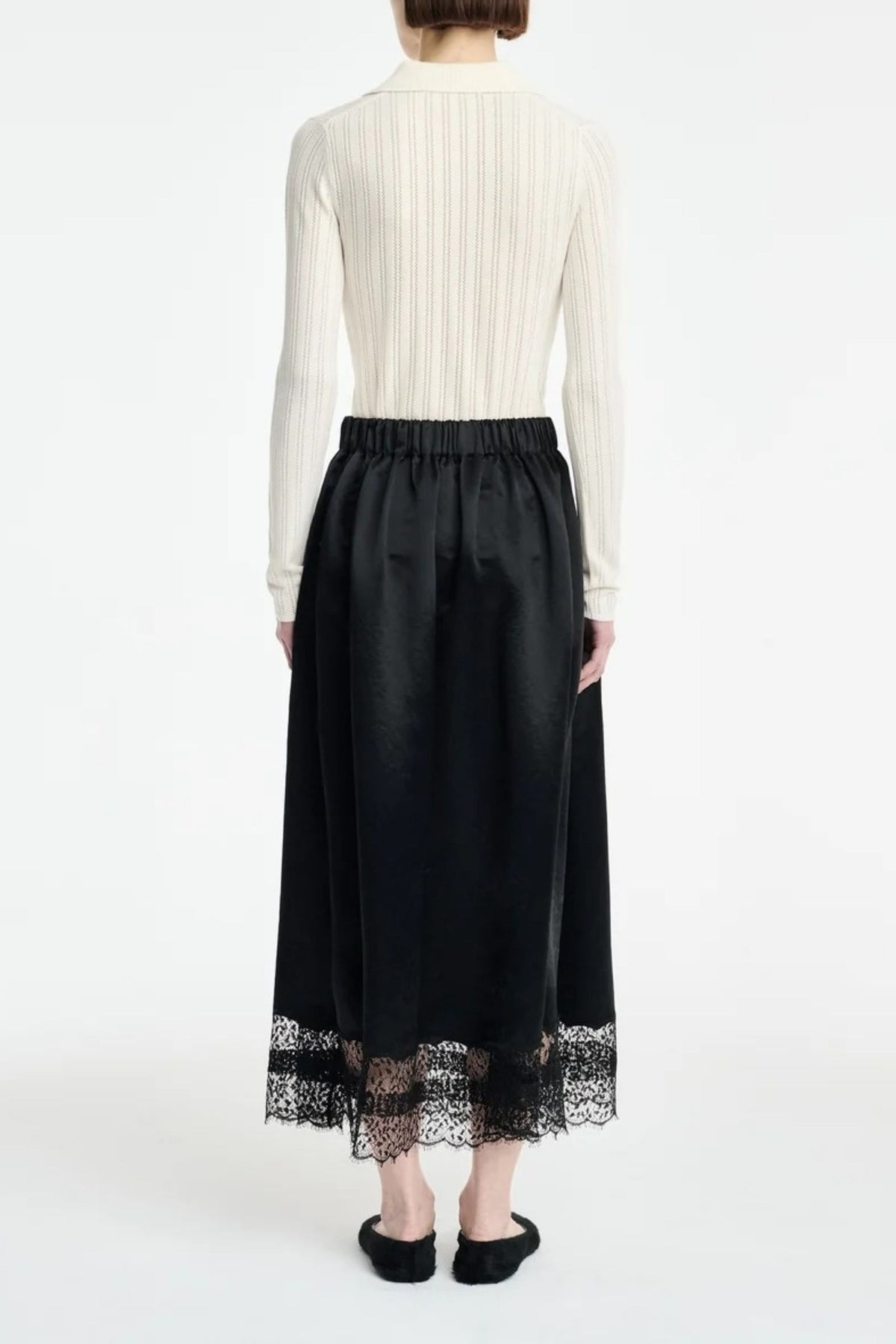 Rock Gathered Lace in Schwarz Maria McManus