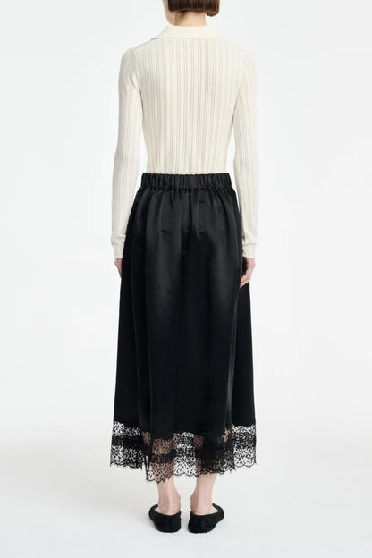Rock Gathered Lace in Schwarz Maria McManus