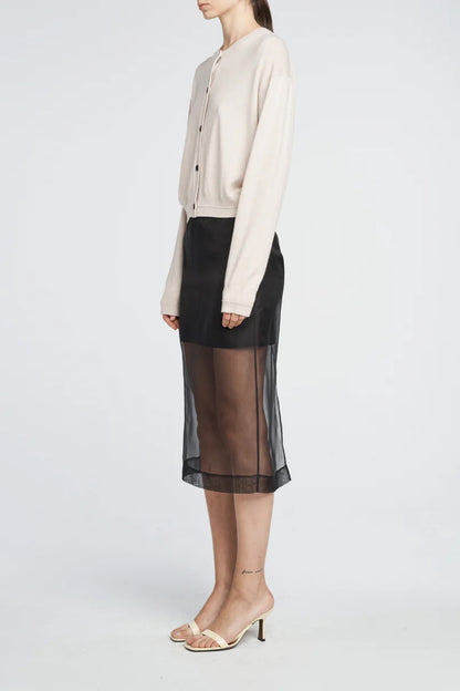 Sheer Skirt in Black by Maria McManus - Anita Hass