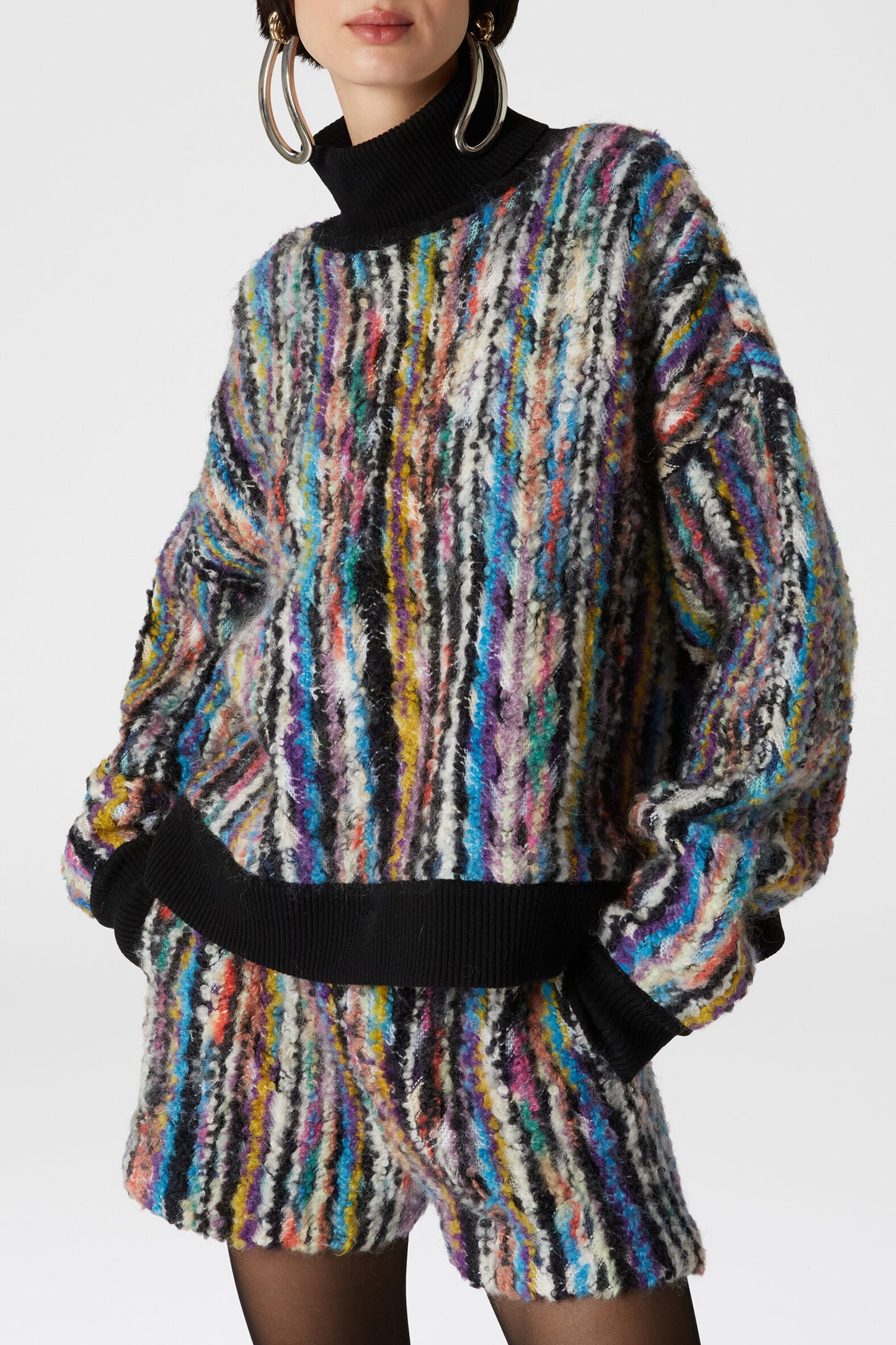 Rollkragenpullover Boucle in SchwarzMissoni - Anita Hass