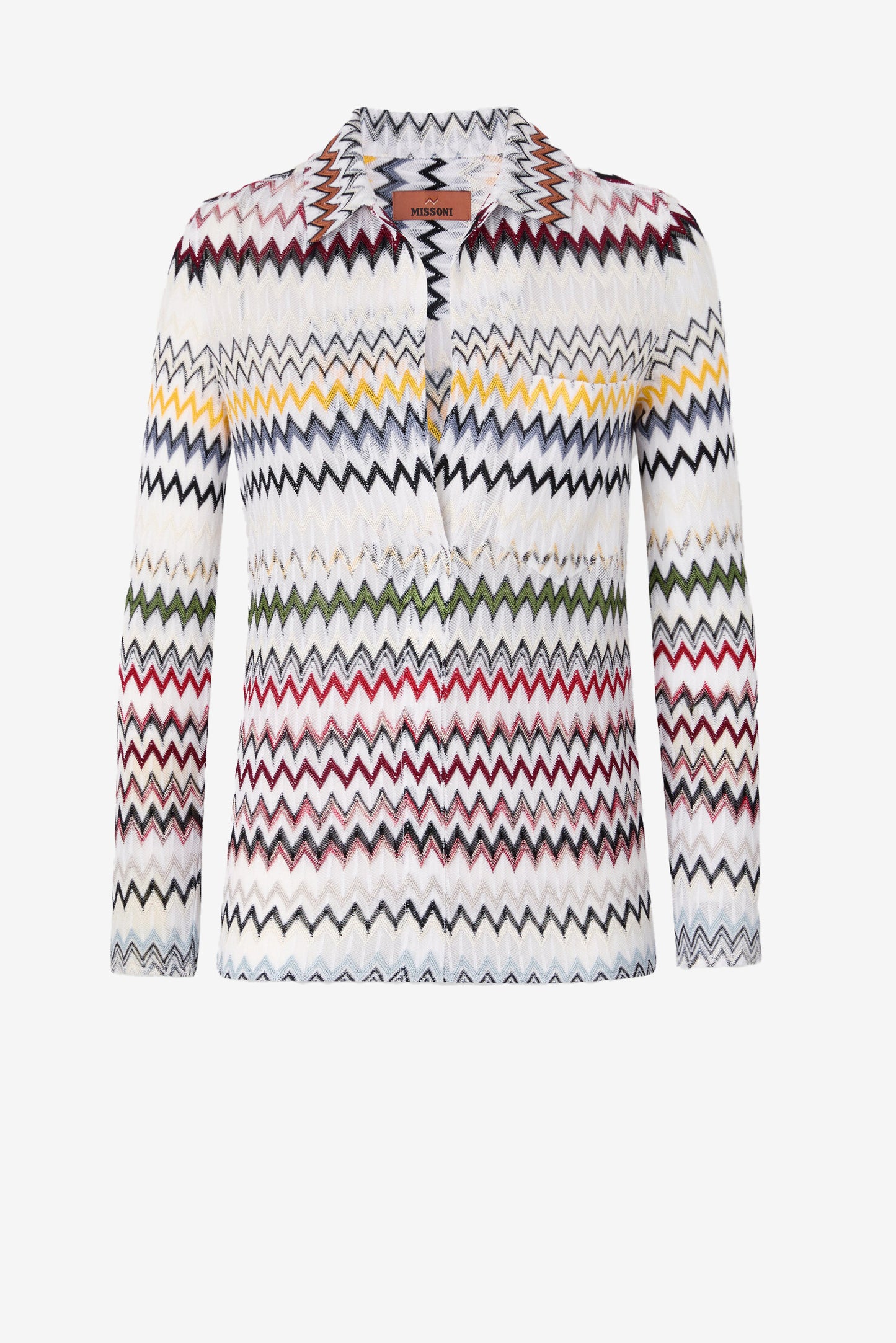 Long-Sleeve Shirt in Light Zig Zag by Missoni - Anita Hass