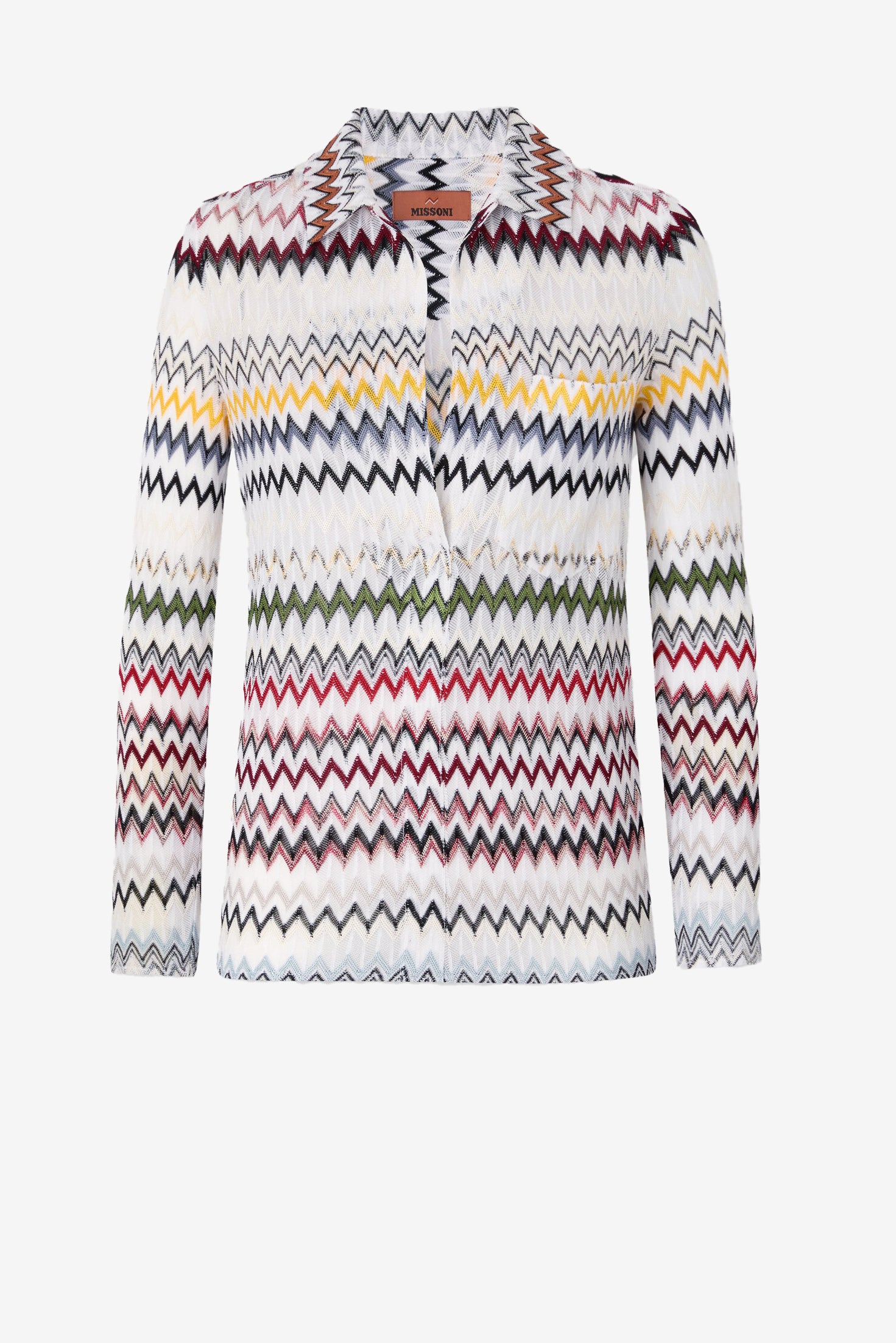 Long-Sleeve Shirt in Light Zig Zag by Missoni - Anita Hass