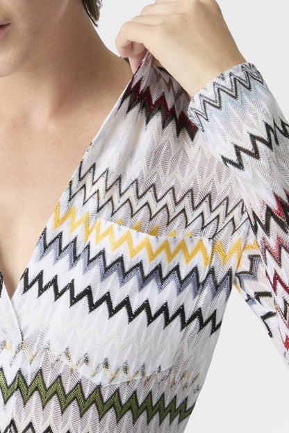Long-Sleeve Shirt in Light Zig Zag by Missoni - Anita Hass