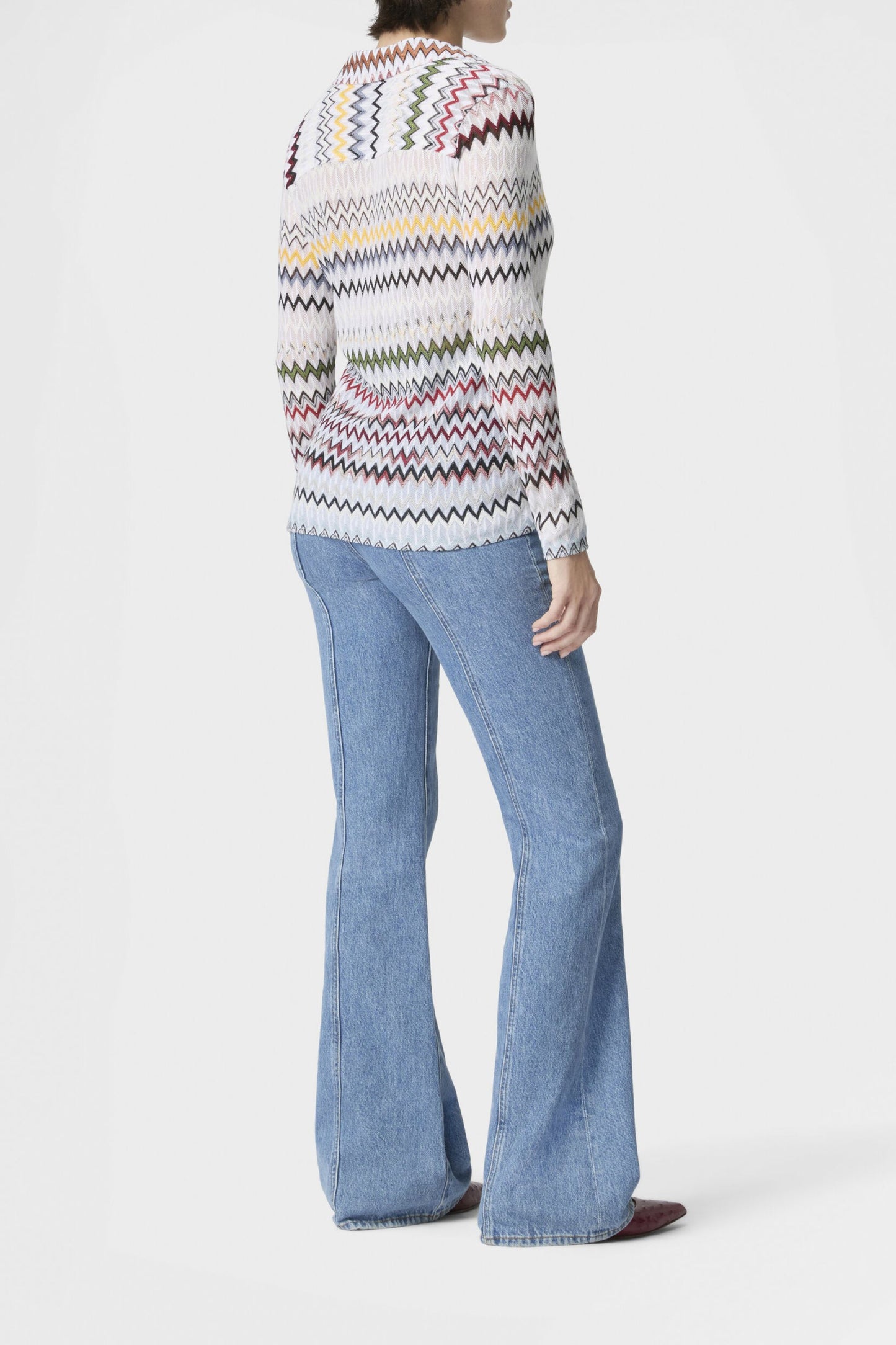 Long-Sleeve Shirt in Light Zig Zag by Missoni - Anita Hass