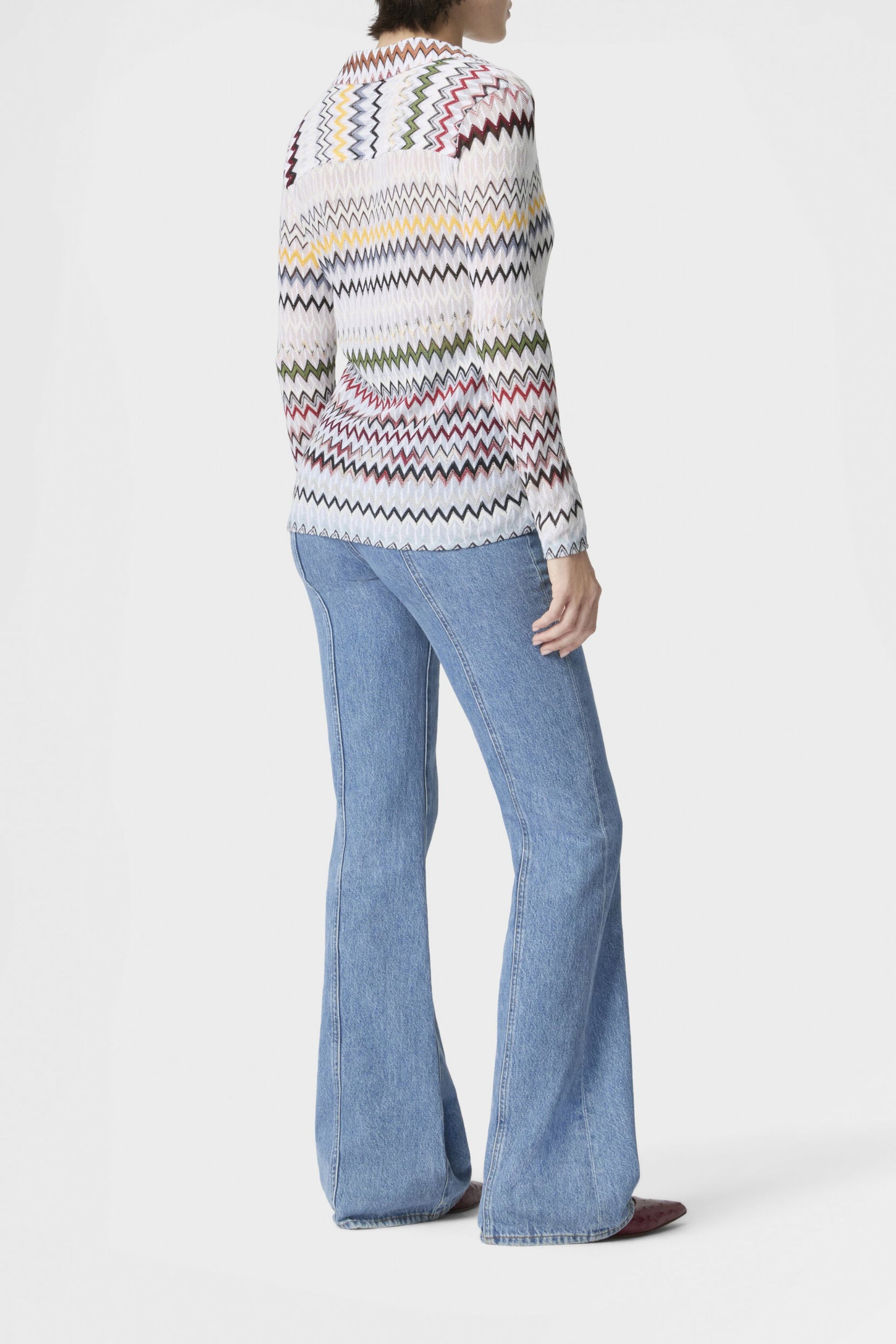 Long-Sleeve Shirt in Light Zig Zag by Missoni - Anita Hass