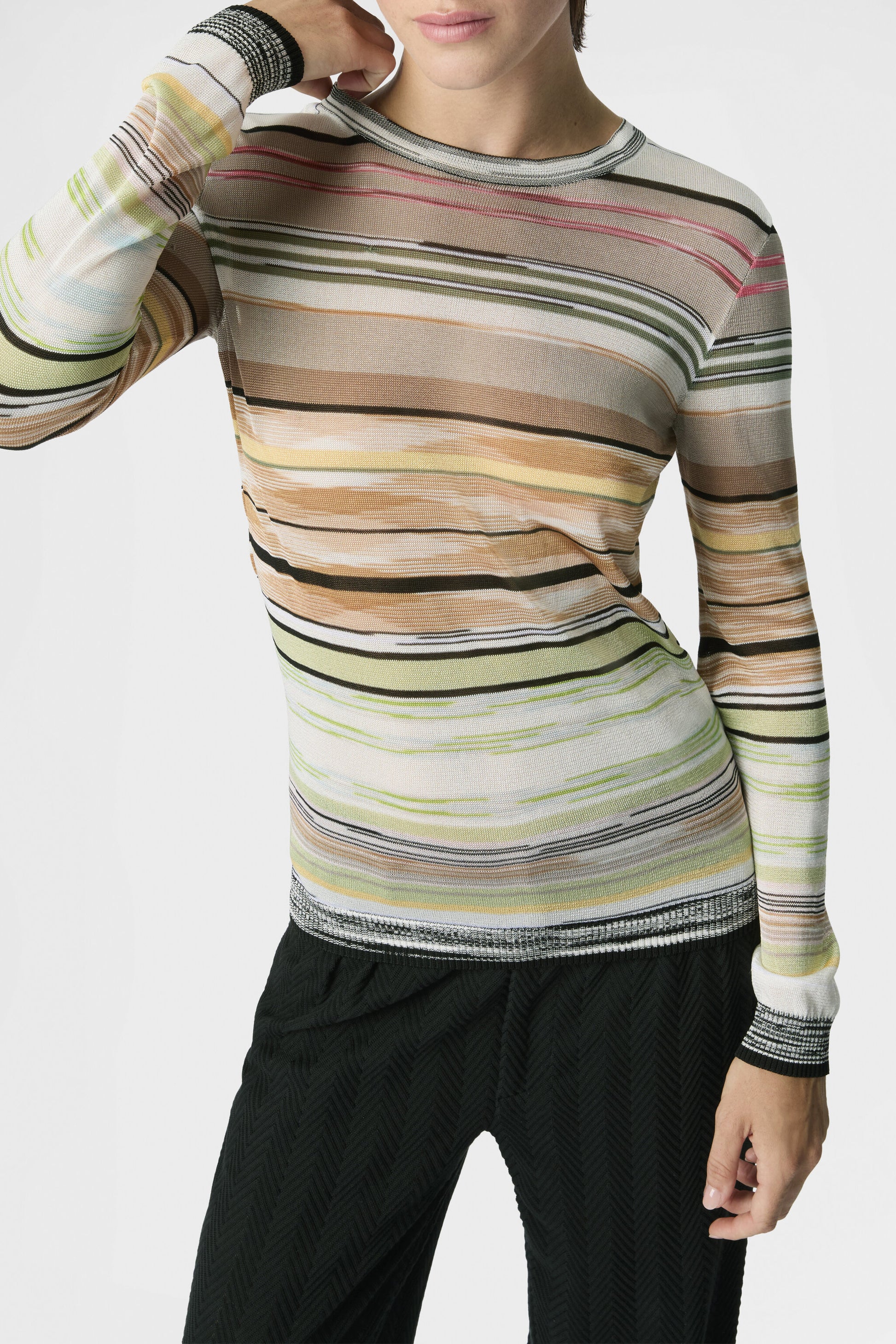 Jersey en color salvia/camel de Missoni - Anita Hass