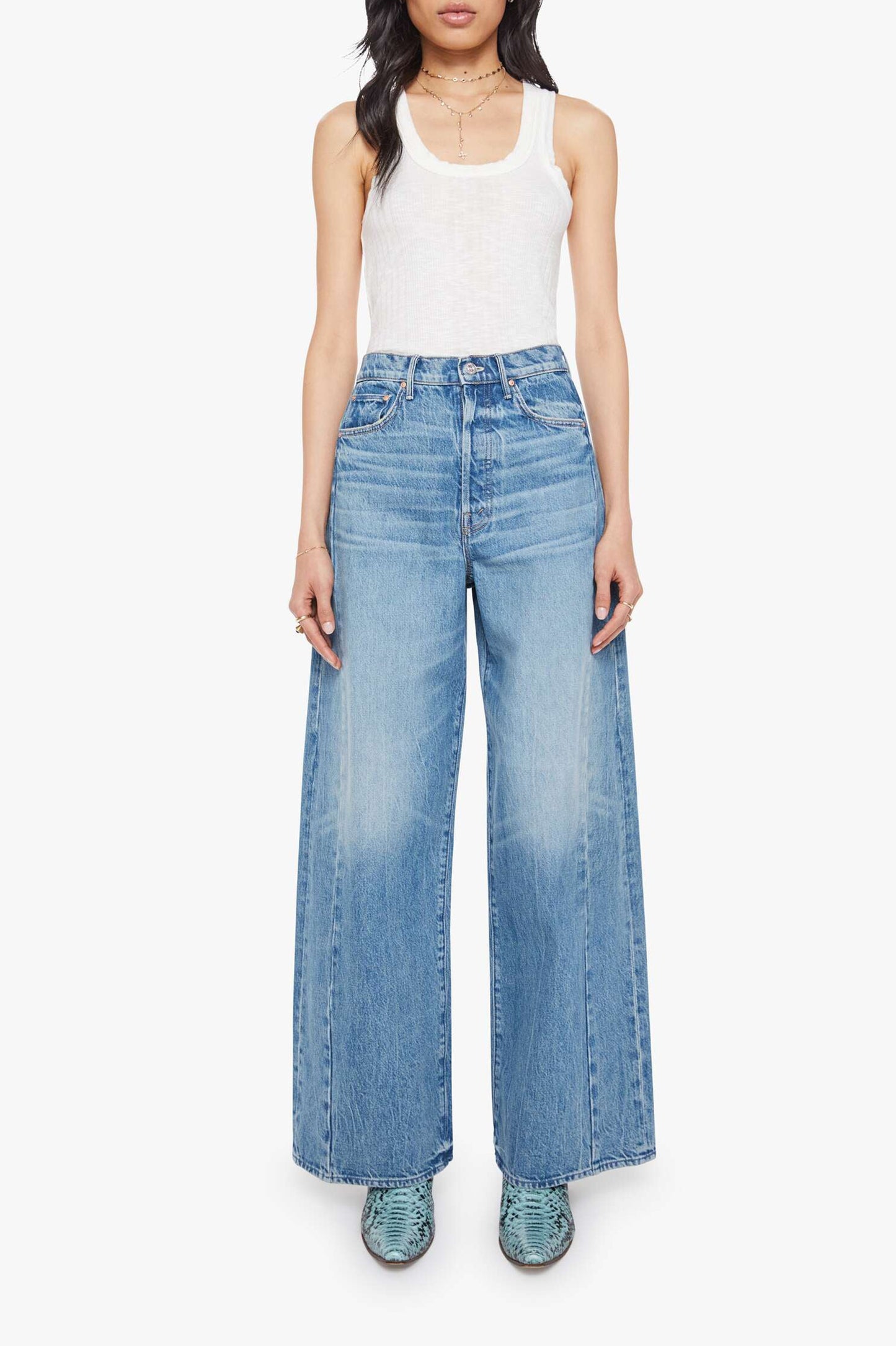 Jeans The Pipe Dream Button Sneak in Folk StarMother - Anita Hass