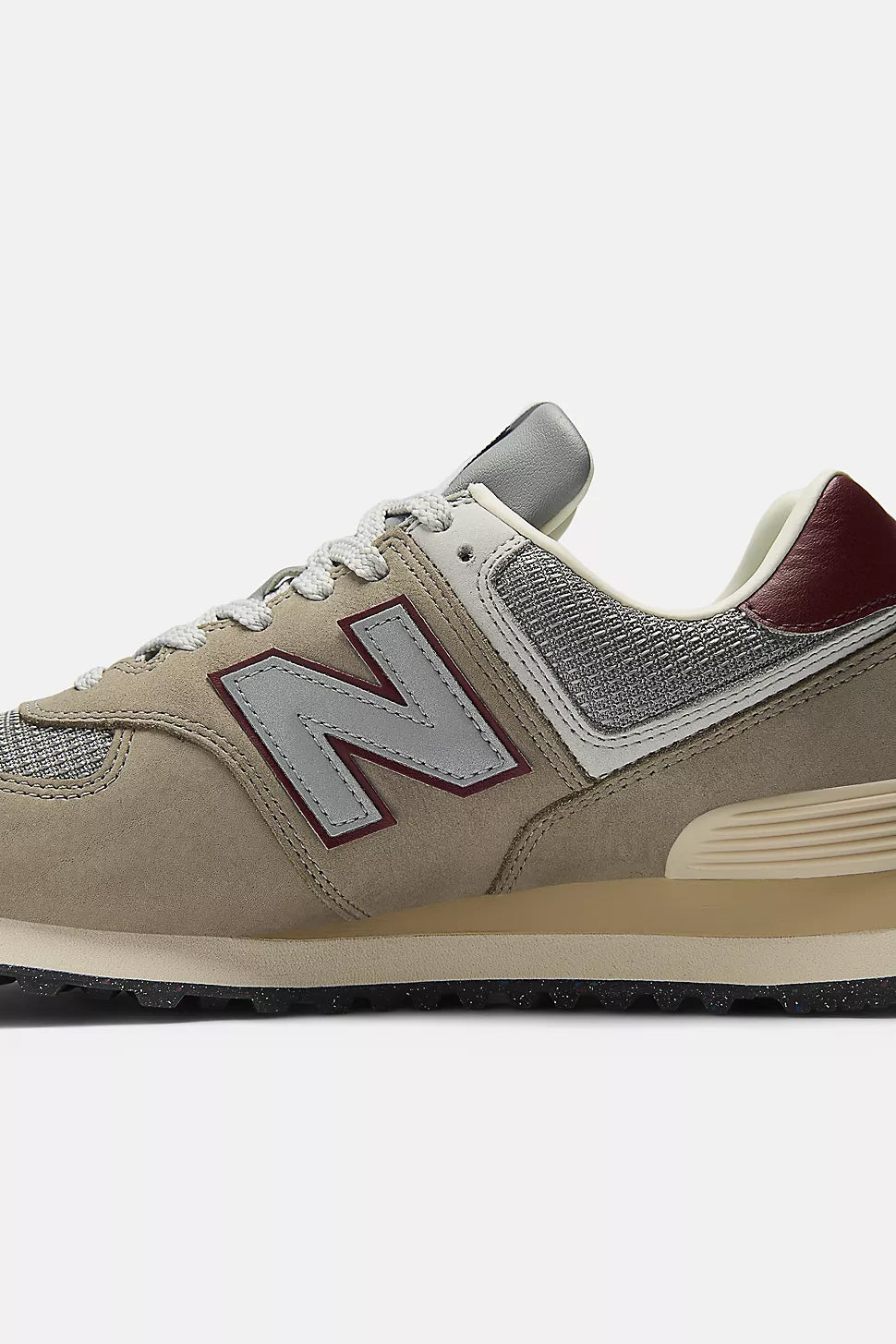 574 Sneakers in Arid Stone/Red by New Balance - Anita Hass
