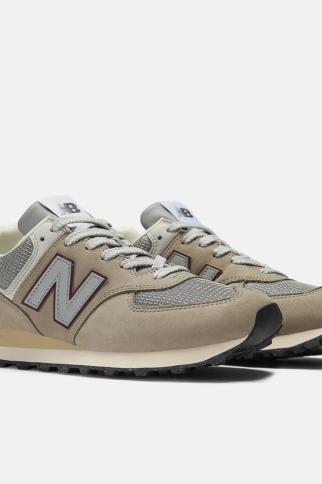 574 Sneakers in Arid Stone/Red by New Balance - Anita Hass