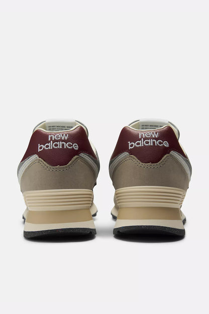 574 Sneakers in Arid Stone/Red by New Balance - Anita Hass