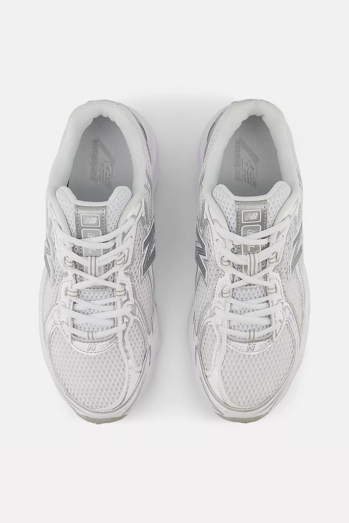 740 Sneakers in White/Silver Metallic - New Balance - Anita Hass