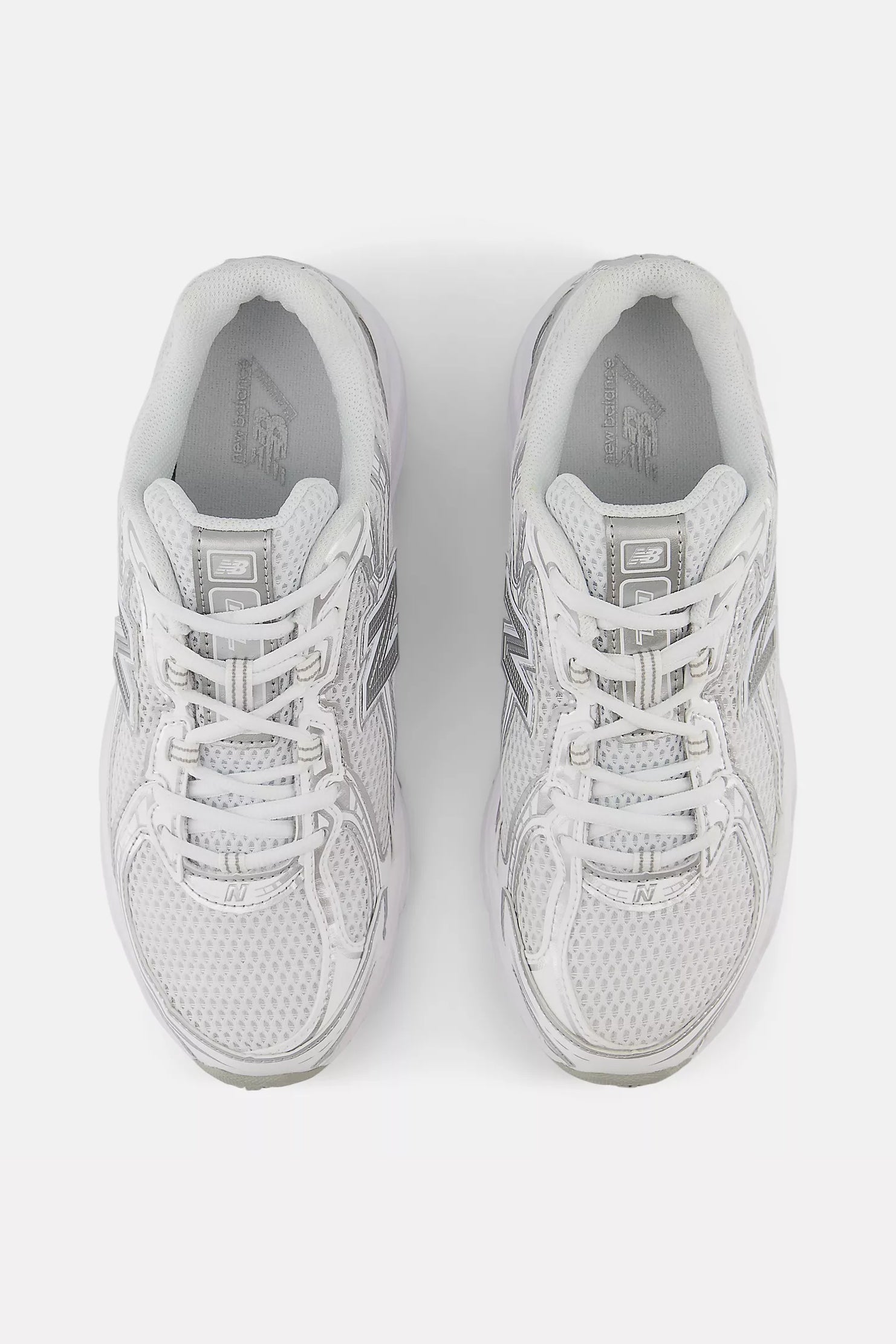 740 Sneakers in White/Silver Metallic - New Balance - Anita Hass