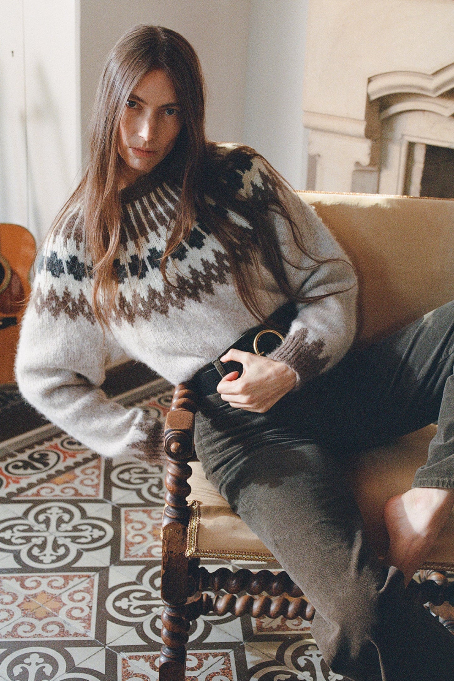 Pullover Alena in Oatmeal FairisleNili Lotan - Anita Hass