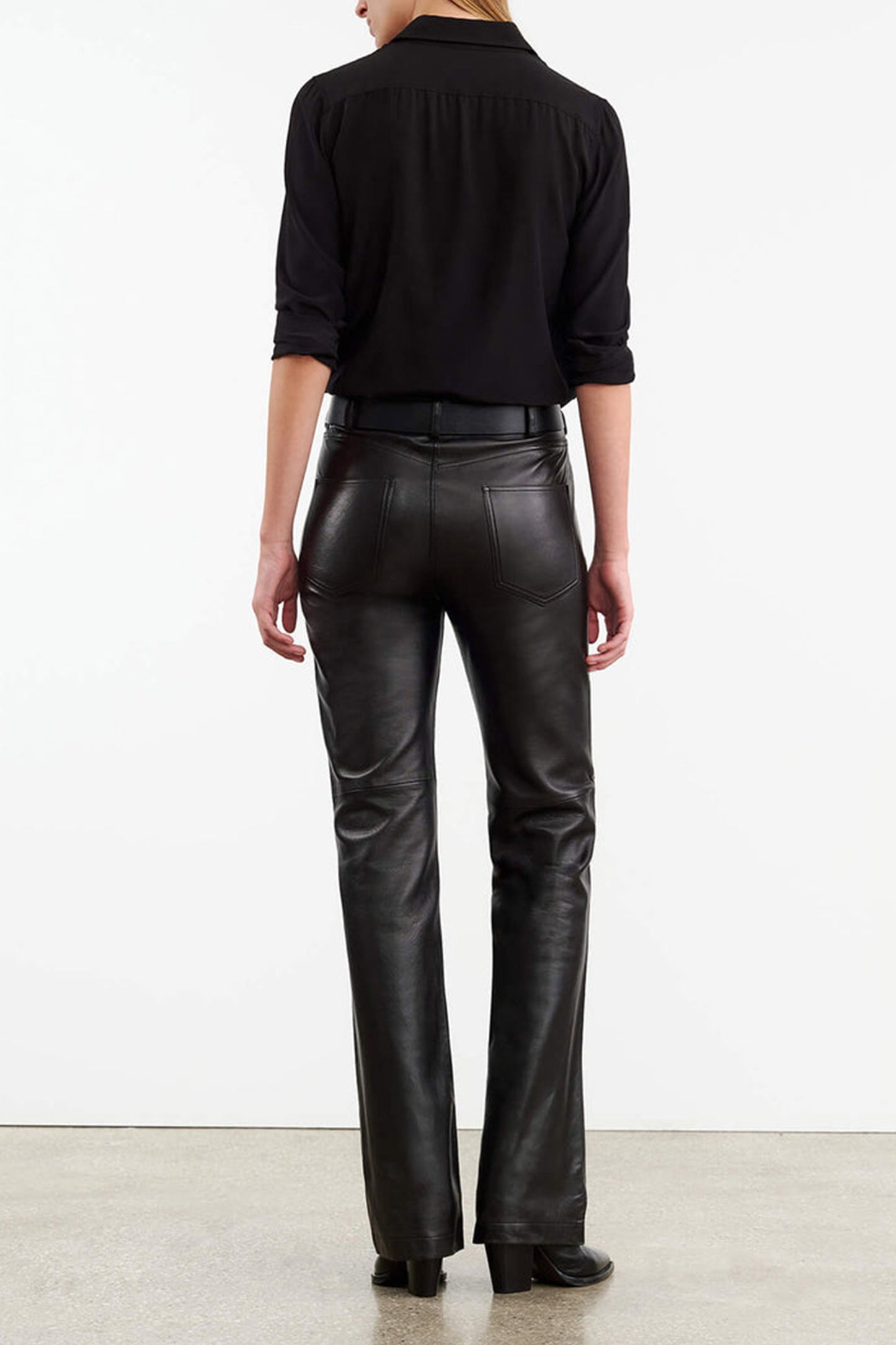 Joan leather trousers in black