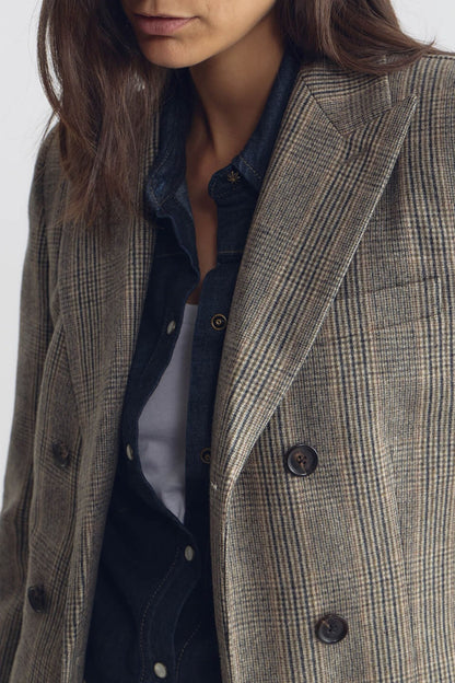 Blazer Noah in Fatigue Plaid Nili Lotan