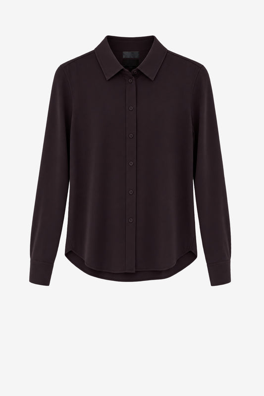 Bluse Gaia Slim in Chocolate Brown Nili Lotan