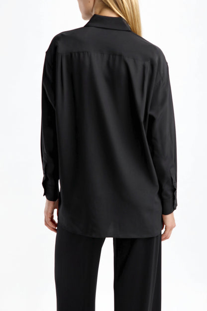 Bluse Julien in Schwarz Nili Lotan