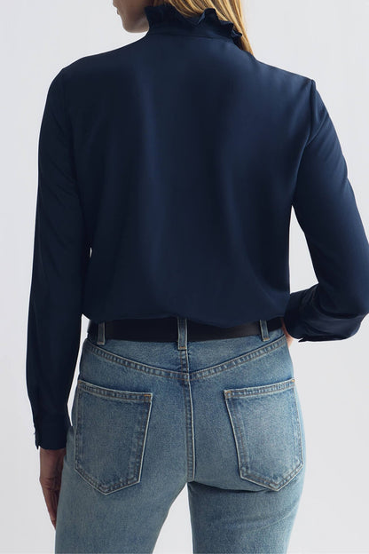 Bluse Lily in Marine Blue Nili Lotan