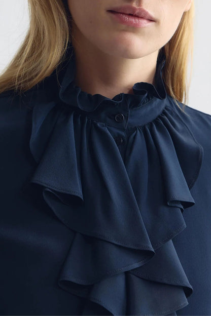 Bluse Lily in Marine Blue Nili Lotan