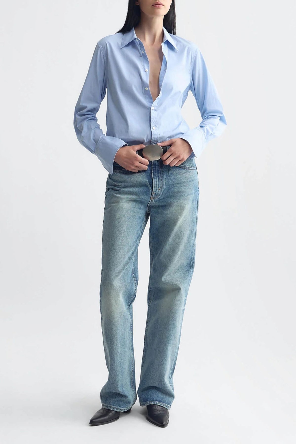 Bluse Ziggy in Light Blue Nili Lotan