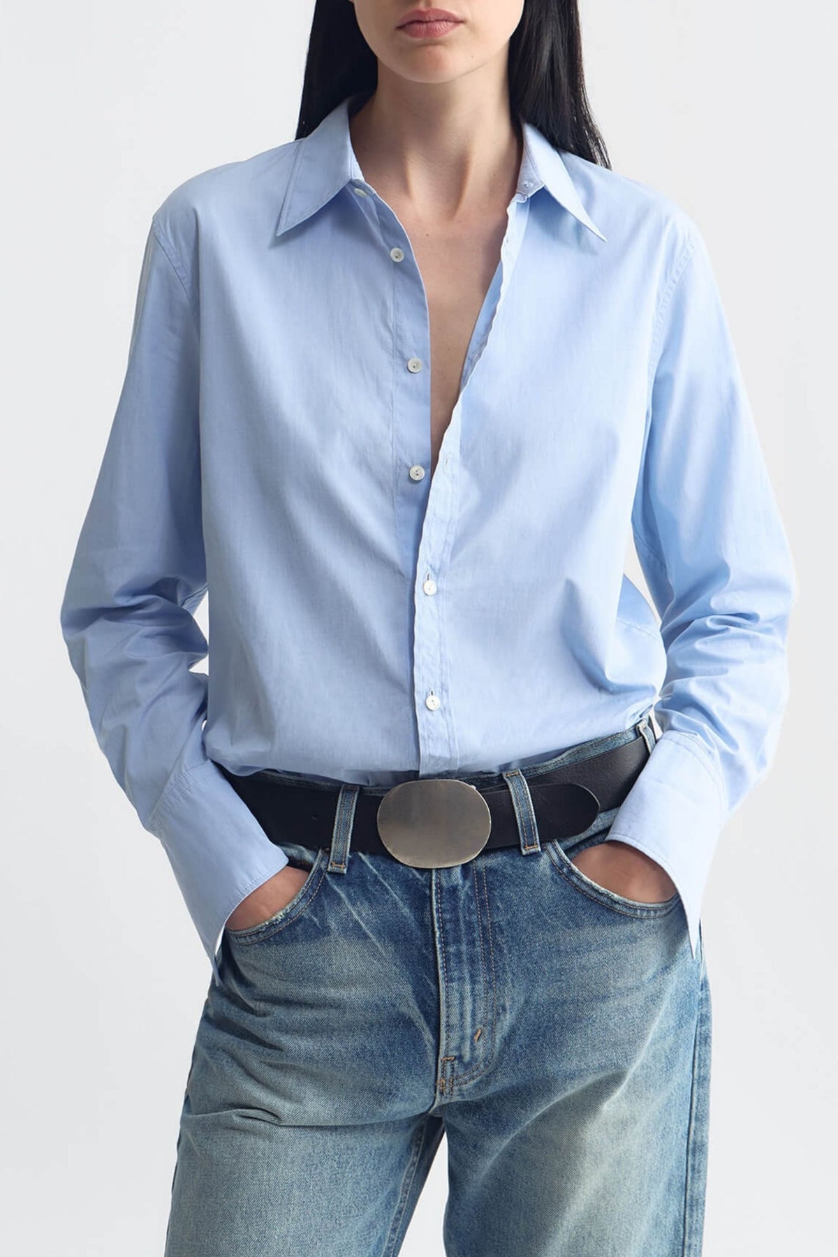 Bluse Ziggy in Light Blue Nili Lotan