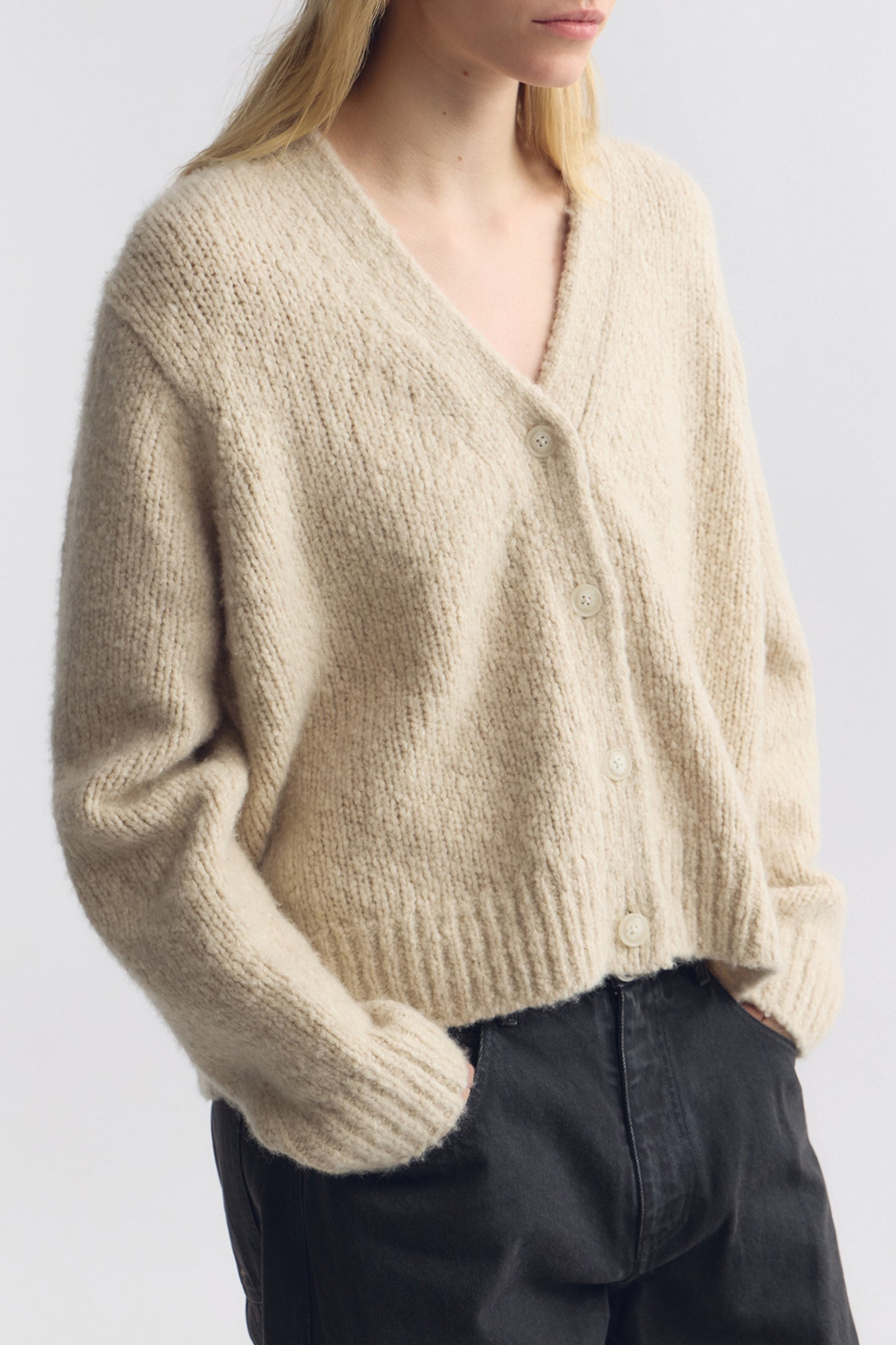 Cardigan Lorana in Beige Melange Nili Lotan
