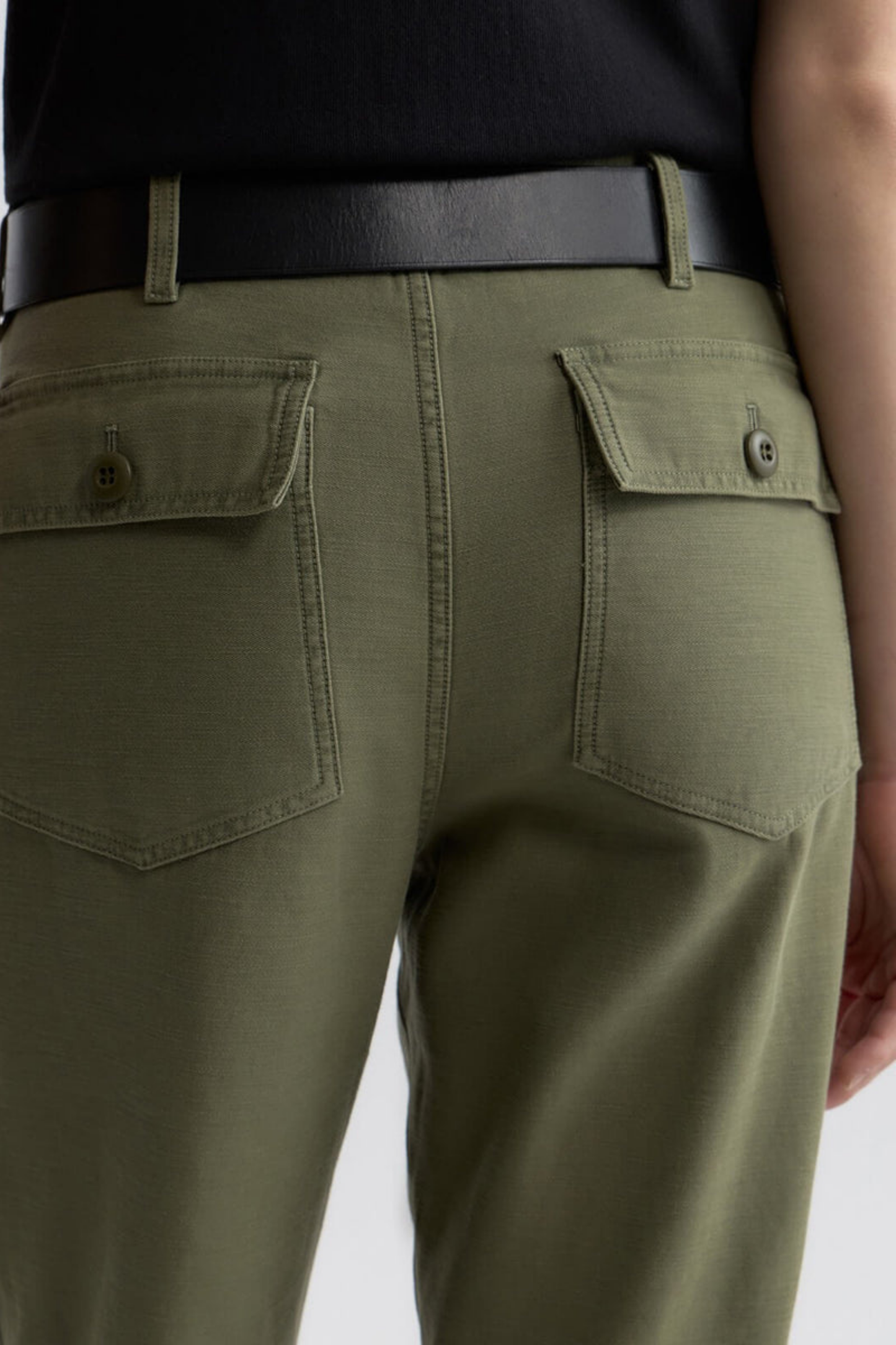 Earl Pants in Olive Fatigue by Nili Lotan - Anita Hass