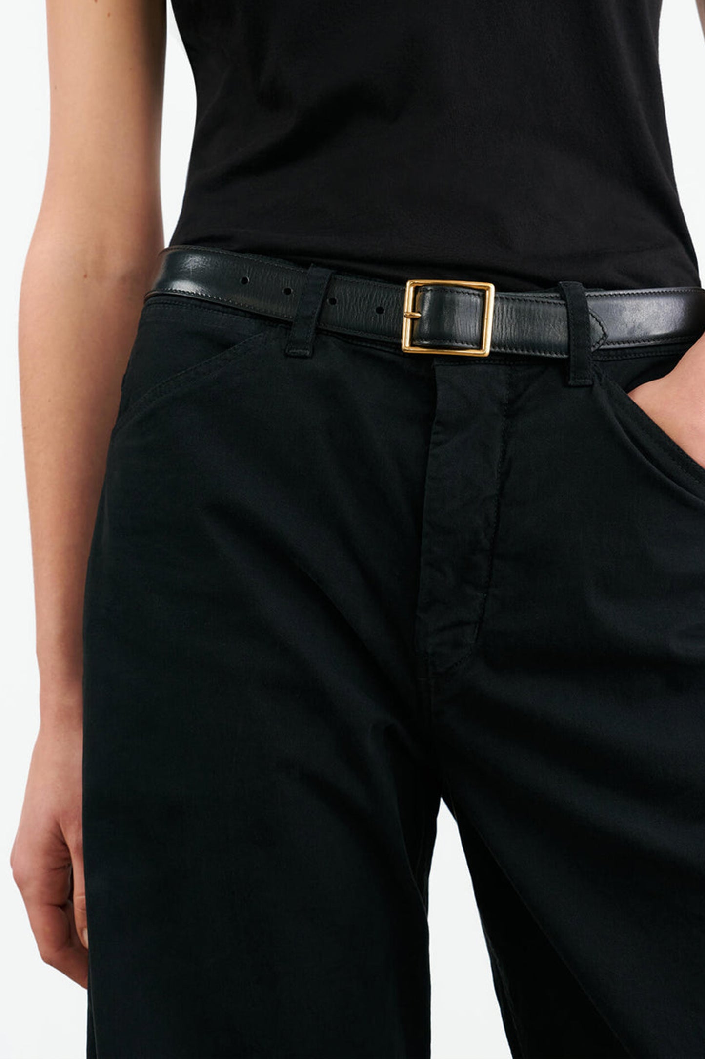 Tribeca Pants in Jet Black by Nili Lotan - Anita Hass