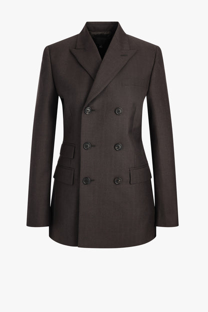 Blazer Noah in Brown Herringbone Nili Lotan