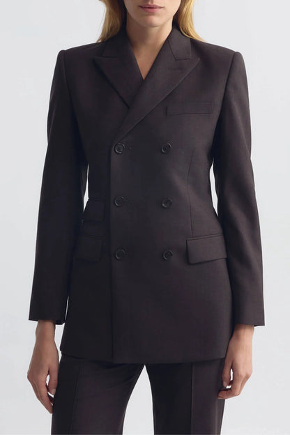 Blazer Noah in Brown Herringbone Nili Lotan
