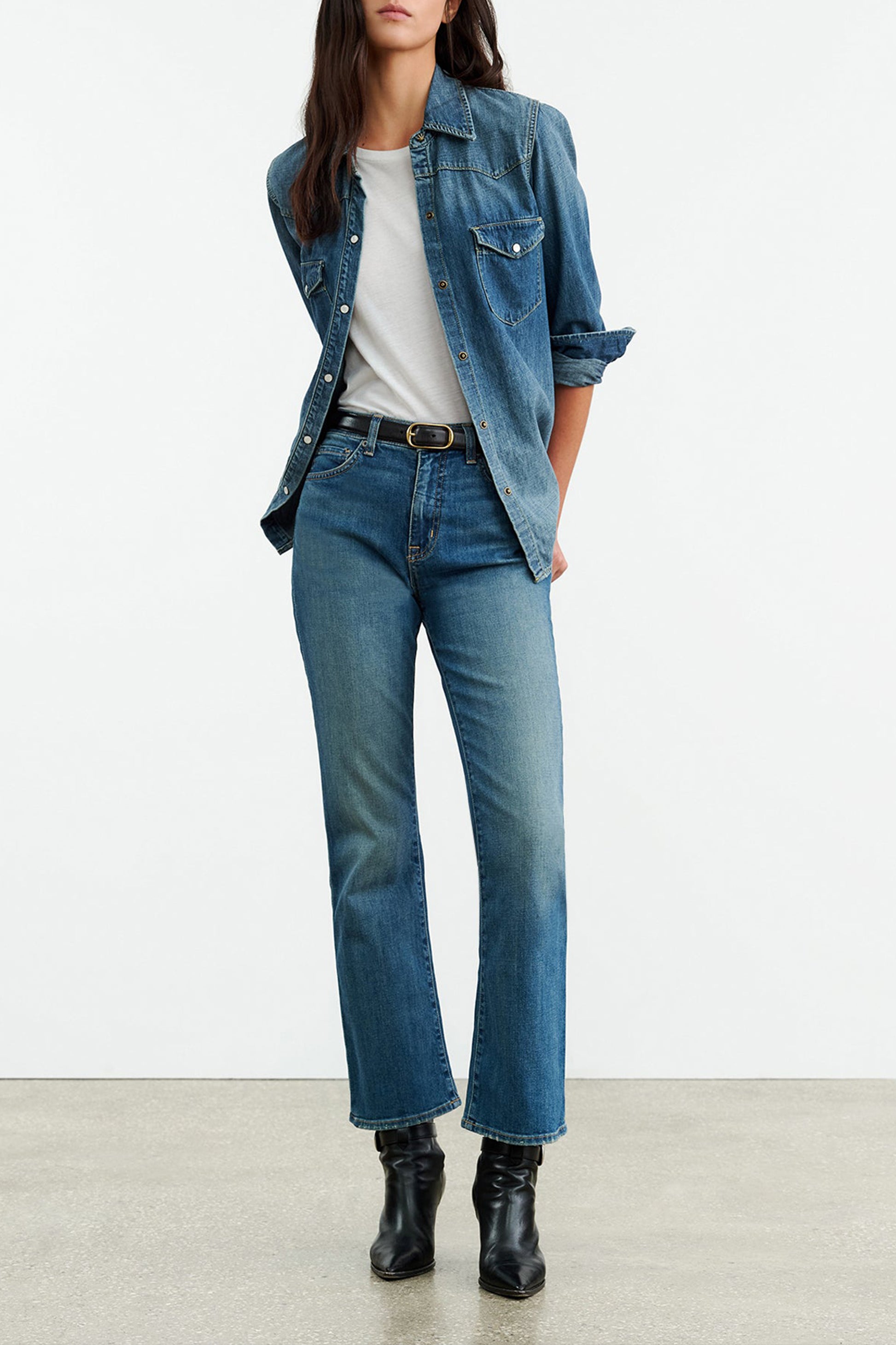 Jeans Bootcut in Classic Wash Nili Lotan