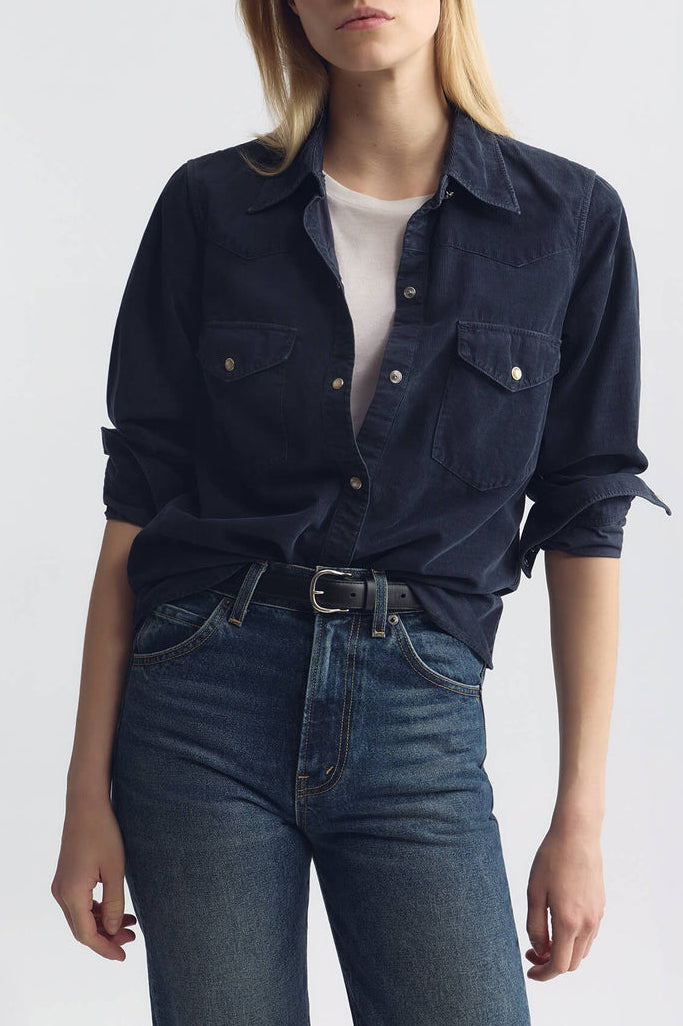 Kordbluse Travis in Dusk Navy Nili Lotan