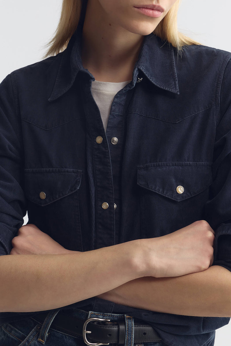 Kordbluse Travis in Dusk Navy Nili Lotan