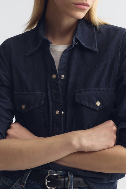 Kordbluse Travis in Dusk Navy Nili Lotan