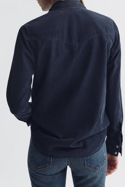 Kordbluse Travis in Dusk Navy Nili Lotan