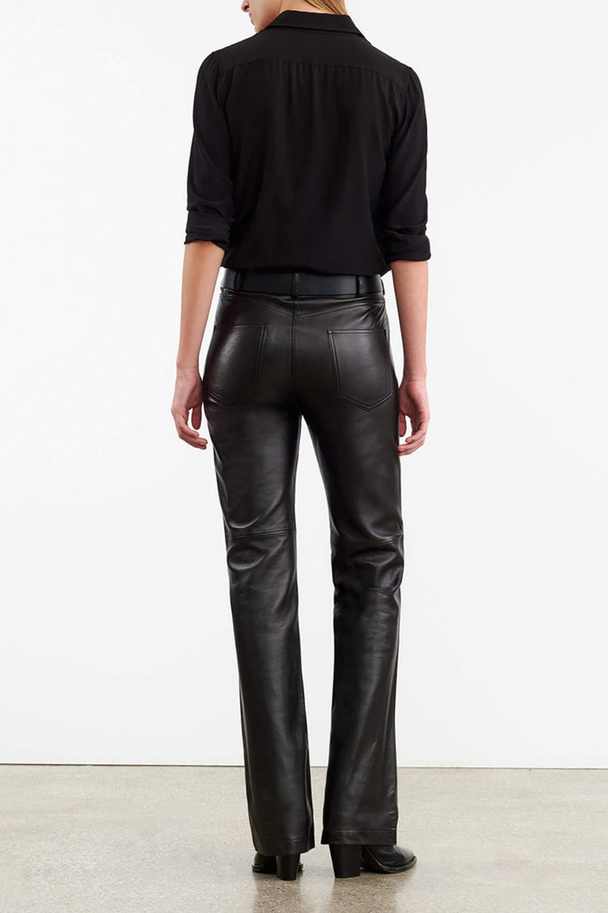Joan Leather Pants in Black by Nili Lotan - Anita Hass