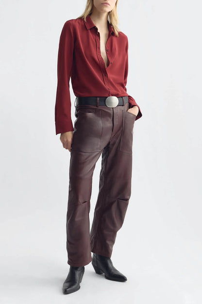 Lederhose Shon in Merlot Nili Lotan