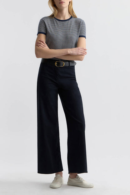 Linka Knit Shirt in Navy/Ivory by Nili Lotan - Anita Hass