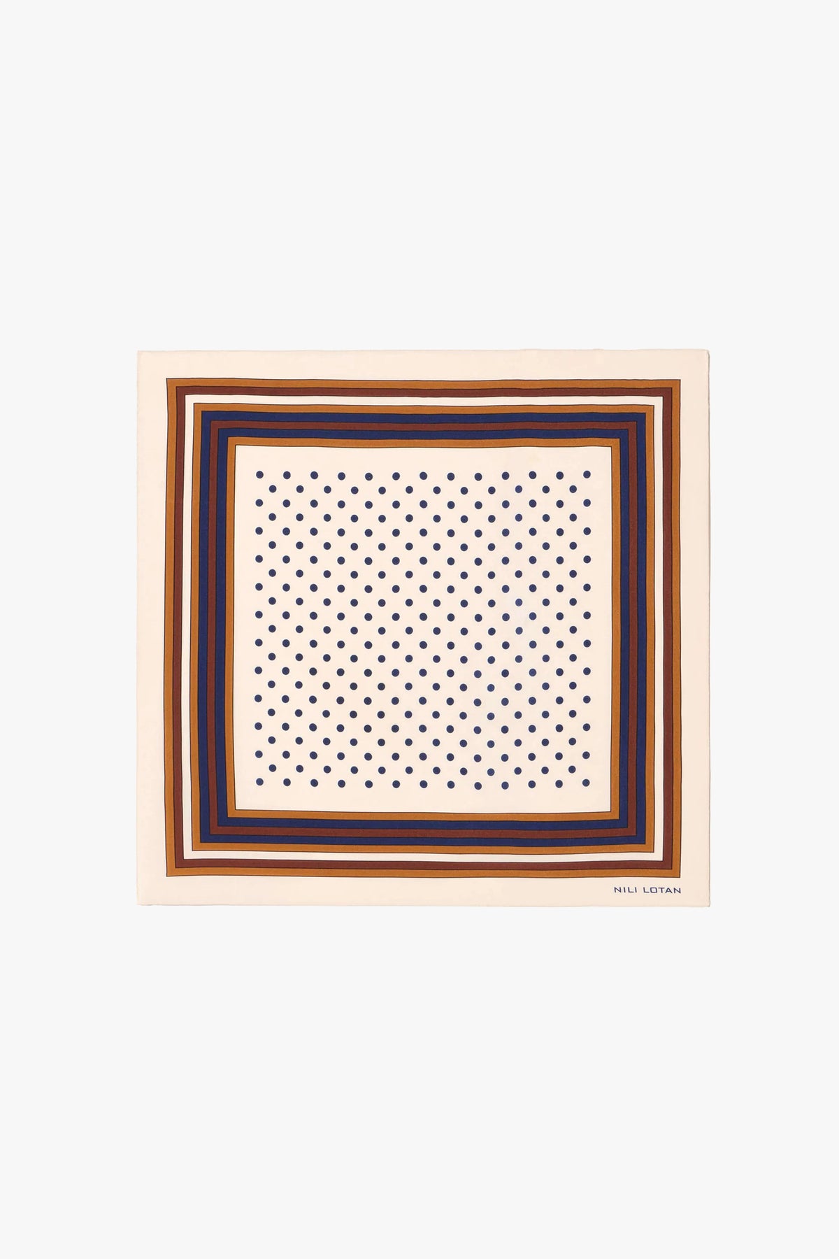 Vintage Polka Dot Silk Scarf