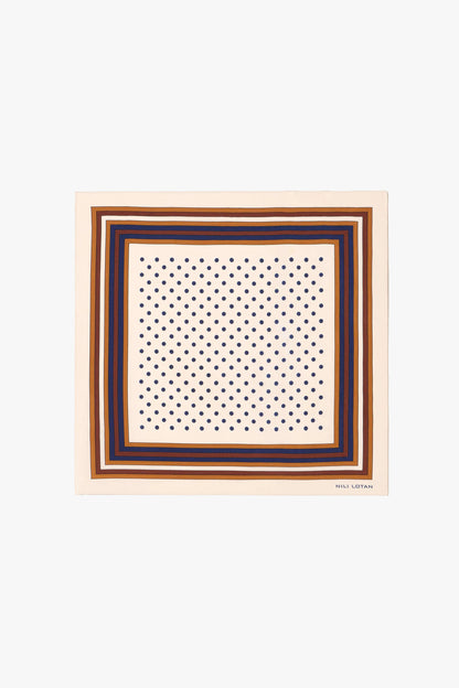 Vintage Polka Dot Silk Scarf