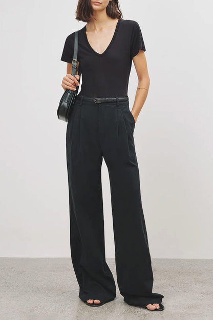 T-Shirt Carol in Jet Black Nili Lotan